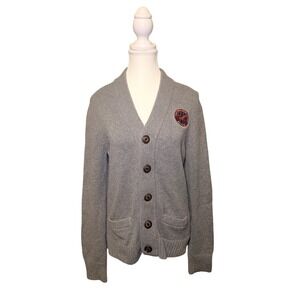 Gray Button Cardigan Soft Cozy Preppy Minimalist Layer Hollister M